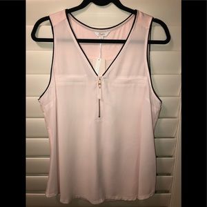 Candies Pink & Black Sleeveless Shirt